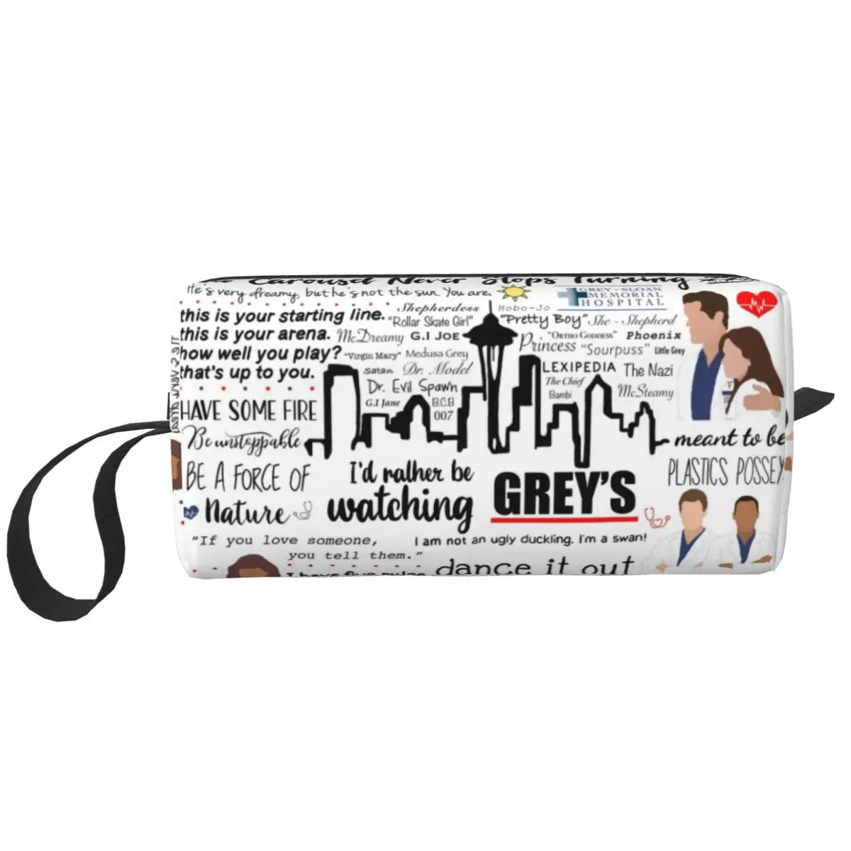 Trousse de Toilette Kawaii Grey's Anatomy – Organisateur de Maquillage et Beauté
