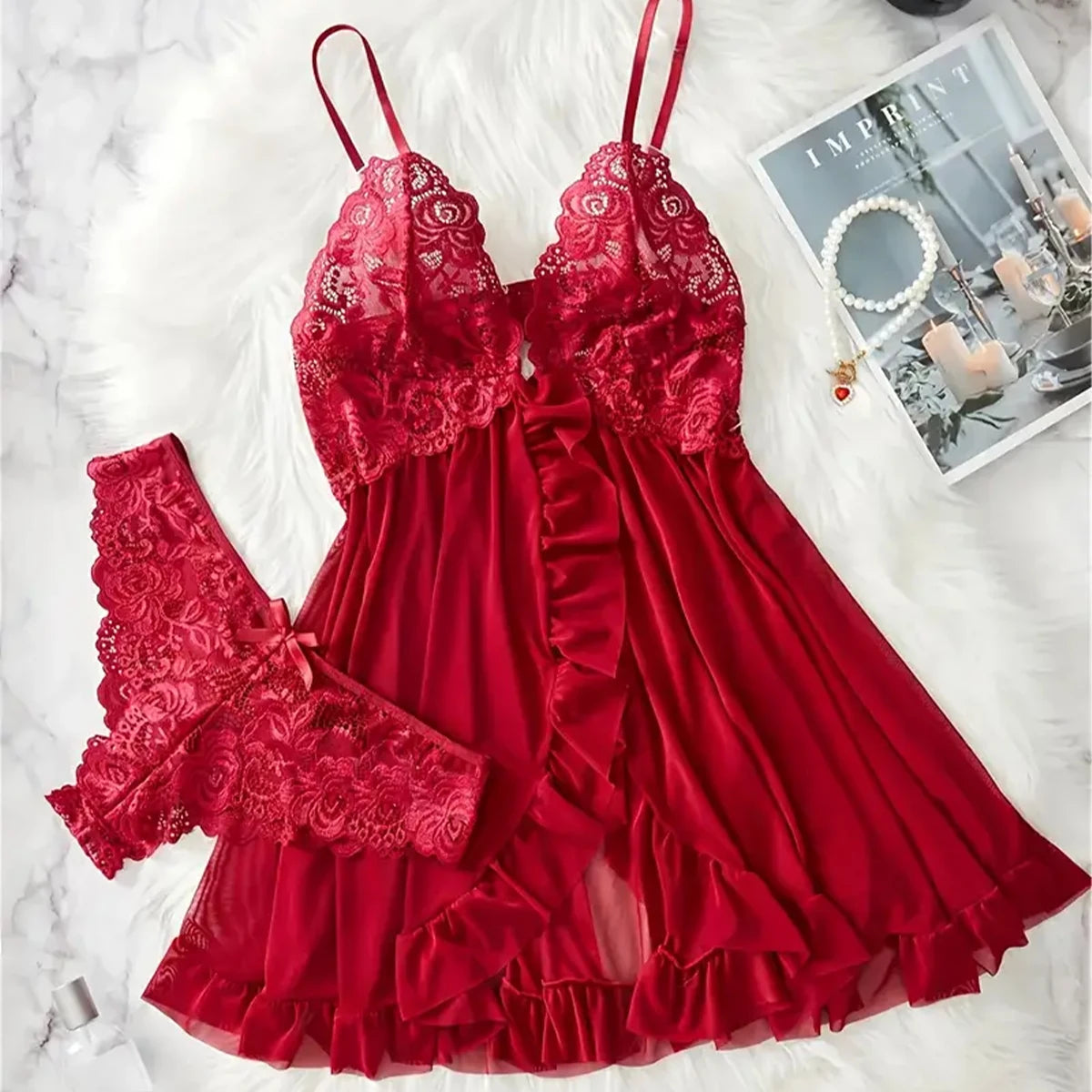 LuxeLingerie – Lace Seduction Set