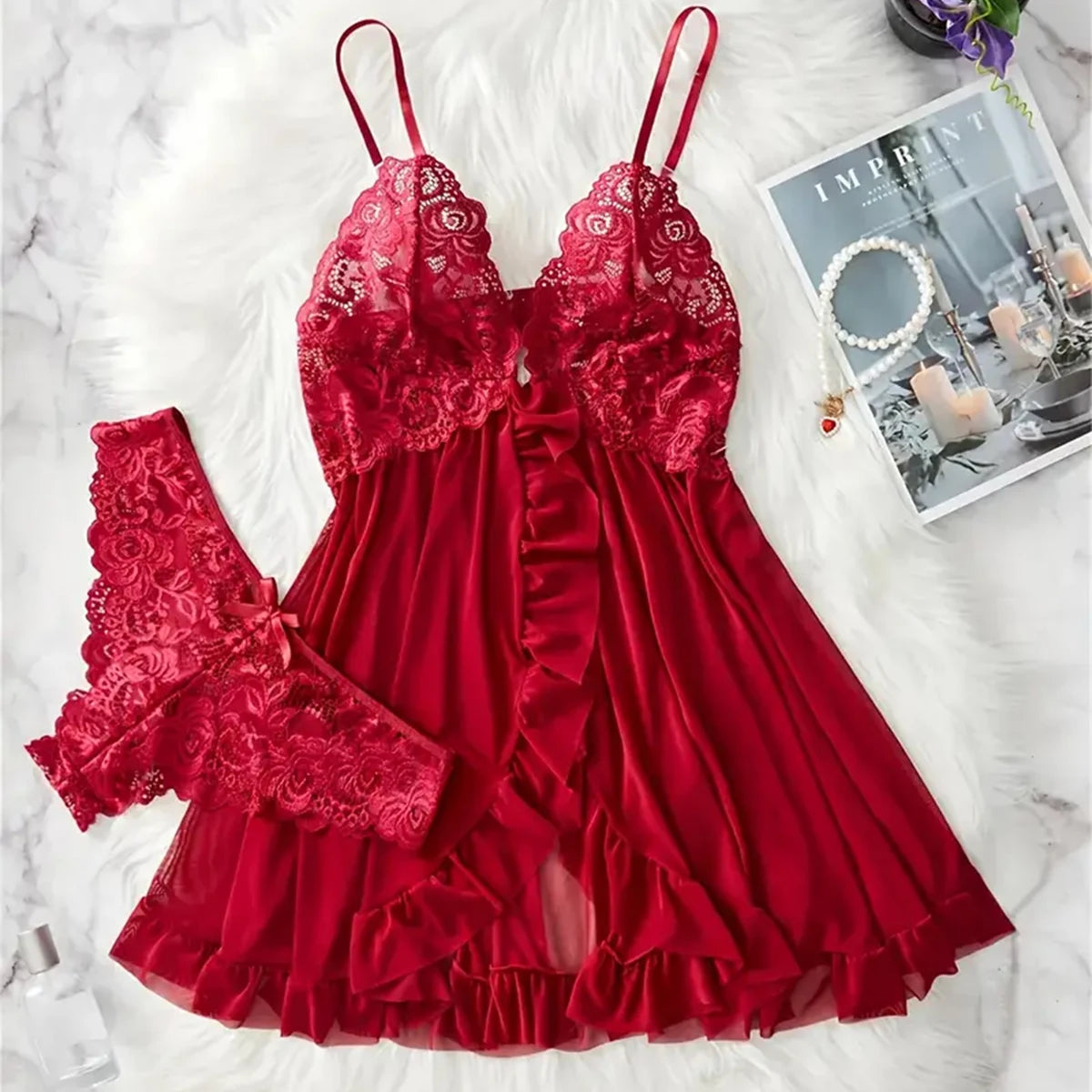LuxeLingerie – Lace Seduction Set